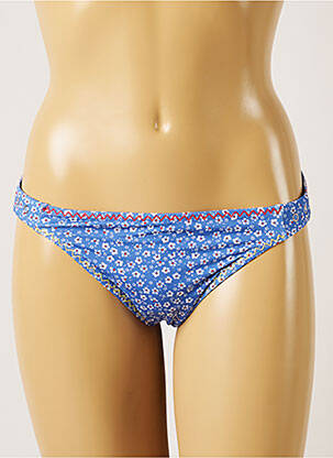Bas de maillot de bain imprimé fleurs culotte bleu BANANA MOON femme