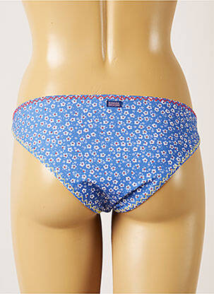 Bas de maillot de bain imprimé fleurs culotte bleu BANANA MOON femme