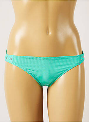 Bas de maillot de bain effet matière satinée culotte vert BANANA MOON femme