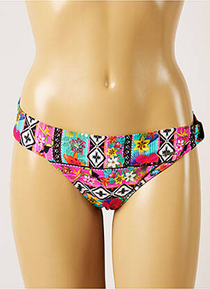 Bas de maillot de bain imprimé fleurs culotte rose BANANA MOON femme