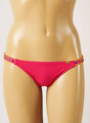 Bas de maillot de bain tissage satiné culotte rose BANANA MOON femme