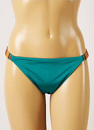 Bas de maillot de bain tissage satiné culotte bleu BANANA MOON femme