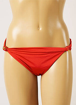 Bas de maillot de bain tissage satiné bikini orange BANANA MOON femme