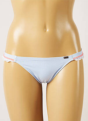 Bas de maillot de bain imprimé rayures culotte bleu BANANA MOON femme