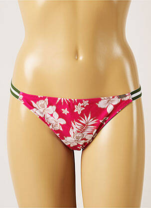 Bas de maillot de bain imprimé fleurs culotte rose BANANA MOON femme