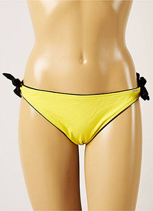 Bas de maillot de bain fermeture liens à nouer bikini jaune BANANA MOON femme