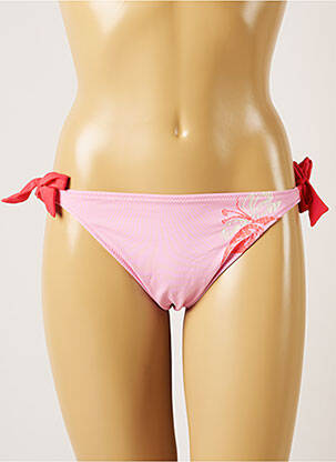 Bas de maillot de bain fermeture liens à nouer bikini rose BANANA MOON femme