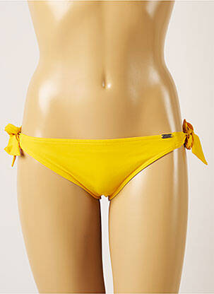 Bas de maillot de bain fermeture liens à nouer bikini jaune BANANA MOON femme