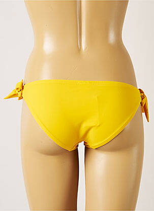 Bas de maillot de bain fermeture liens à nouer bikini jaune BANANA MOON femme