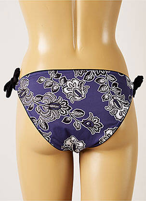 Bas de maillot de bain imprimé fleurs bikini bleu BANANA MOON femme