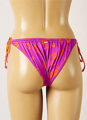Bas de maillot de bain effet matière satinée bikini violet BANANA MOON femme