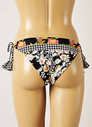 Bas de maillot de bain imprimé fleurs bikini noir BANANA MOON femme