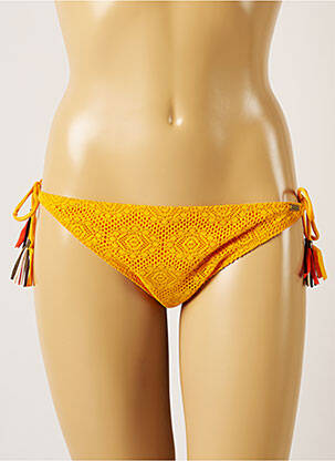 Bas de maillot de bain fermeture liens à nouer bikini jaune BANANA MOON femme