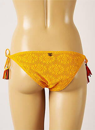Bas de maillot de bain fermeture liens à nouer bikini jaune BANANA MOON femme