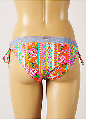 Bas de maillot de bain imprimé fleurs bikini orange BANANA MOON femme