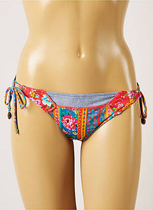 Bas de maillot de bain imprimé fleurs bikini rouge BANANA MOON femme