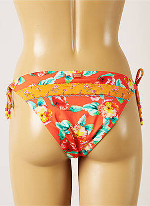 Bas de maillot de bain imprimé fleurs bikini orange BANANA MOON femme
