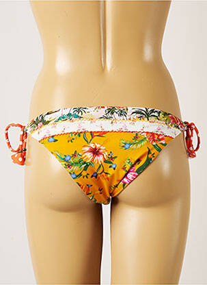 Bas de maillot de bain tissage satiné bikini jaune BANANA MOON femme
