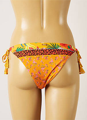 Bas de maillot de bain imprimé fleurs bikini orange BANANA MOON femme