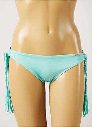 Bas de maillot de bain tissage satiné bikini bleu BANANA MOON femme