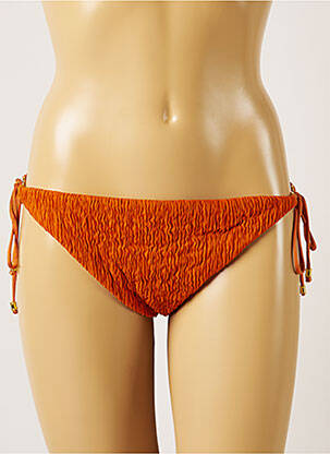 Bas de maillot de bain tissage texturé bikini orange BANANA MOON femme