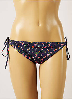 Bas de maillot de bain imprimé fleurs bikini bleu BANANA MOON femme