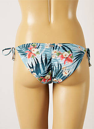 Bas de maillot de bain tissage satiné bikini bleu BANANA MOON femme