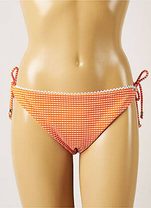 Bas de maillot de bain fermeture liens à nouer bikini orange BANANA MOON femme