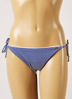Bas de maillot de bain fermeture liens à nouer bikini bleu BANANA MOON femme