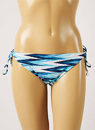 Bas de maillot de bain tissage satiné bikini bleu BANANA MOON femme