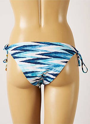 Bas de maillot de bain tissage satiné bikini bleu BANANA MOON femme