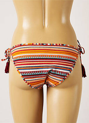 Bas de maillot de bain effet matière satinée bikini rouge BANANA MOON femme