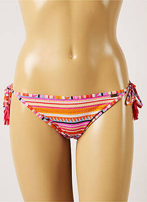 Bas de maillot de bain effet matière satinée bikini orange BANANA MOON femme