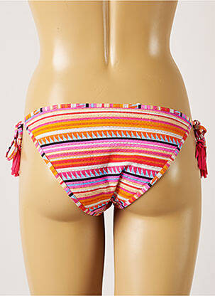 Bas de maillot de bain effet matière satinée bikini orange BANANA MOON femme