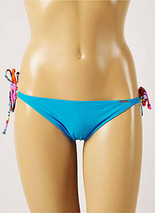 Bas de maillot de bain fermeture liens à nouer bikini bleu BANANA MOON femme