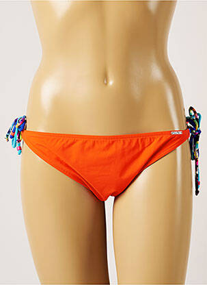 Bas de maillot de bain fermeture liens à nouer bikini orange BANANA MOON femme