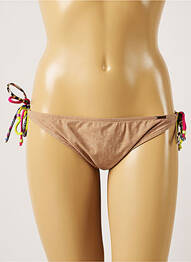 Bas de maillot de bain fermeture liens à nouer bikini beige BANANA MOON femme