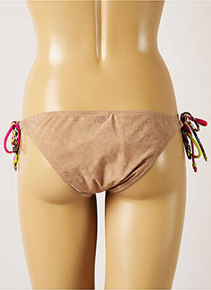 Bas de maillot de bain fermeture liens à nouer bikini beige BANANA MOON femme