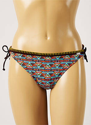 Bas de maillot de bain imprimé fantaisie bikini marron BANANA MOON femme
