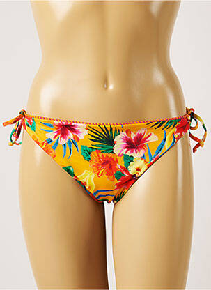 Bas de maillot de bain imprimé tie and dye bikini orange BANANA MOON femme