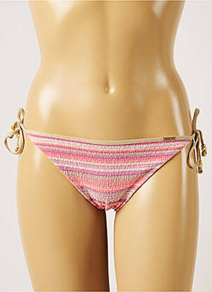 Bas de maillot de bain imprimé rayures bikini rose BANANA MOON femme