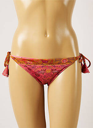 Bas de maillot de bain fermeture liens à nouer bikini rose BANANA MOON femme