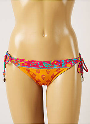 Bas de maillot de bain fermeture liens à nouer bikini orange BANANA MOON femme