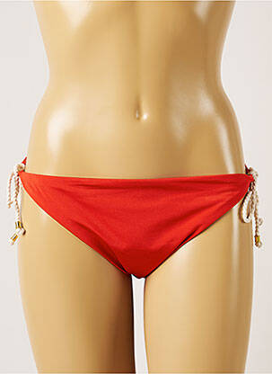 Bas de maillot de bain fermeture liens à nouer bikini orange BANANA MOON femme