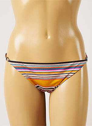 Bas de maillot de bain imprimé rayures culotte orange BANANA MOON femme
