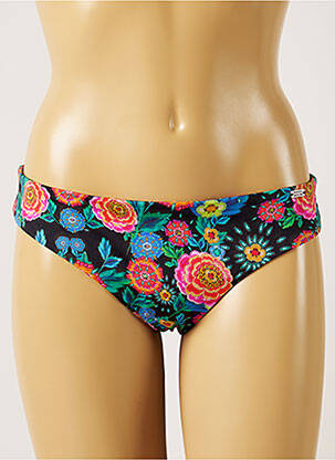 Bas de maillot de bain imprimé fleurs culotte noir BANANA MOON femme