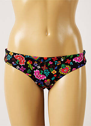 Bas de maillot de bain imprimé fleurs culotte noir BANANA MOON femme