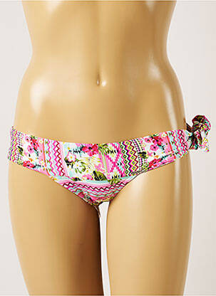 Bas de maillot de bain imprimé fantaisie culotte rose BANANA MOON femme