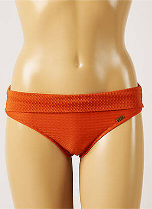 Bas de maillot de bain tissage texturé culotte orange BANANA MOON femme