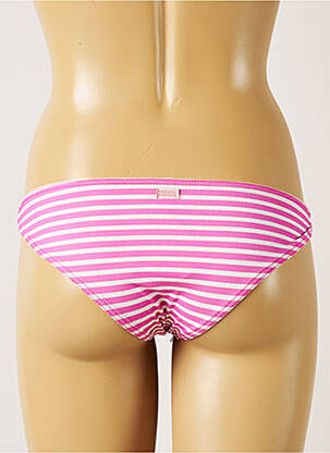 Bas de maillot de bain tissage texturé culotte rose BANANA MOON femme